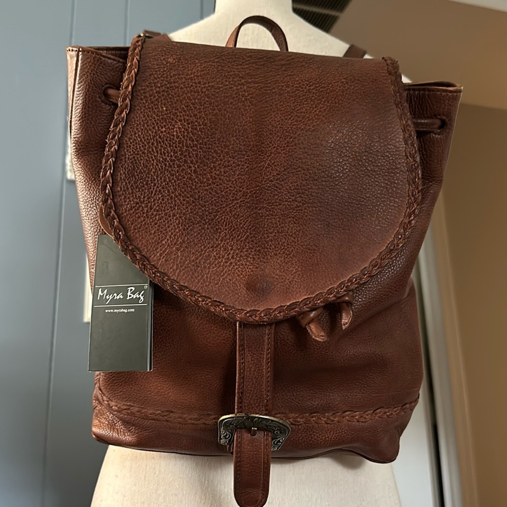 Myra Lobeth Leather Upcycled Backpack